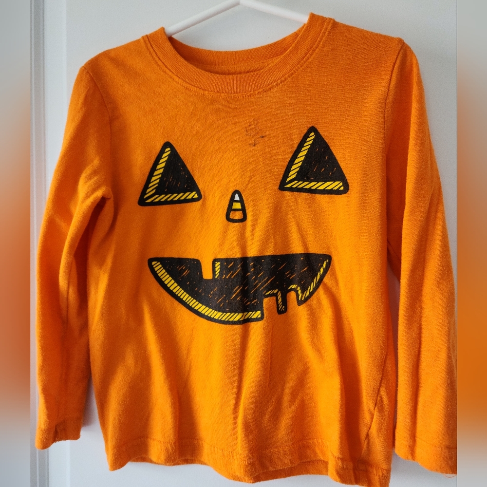 4t Jumping Beans orange‎ long sleeved jack o lantern t-shirt
